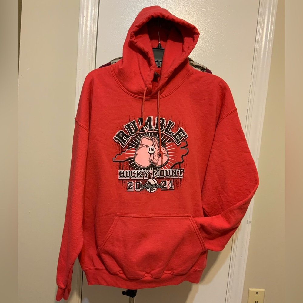 Men’s Rumble Rocky Mount 2021 Volleyball Hoodie Sweatshirt Coral L